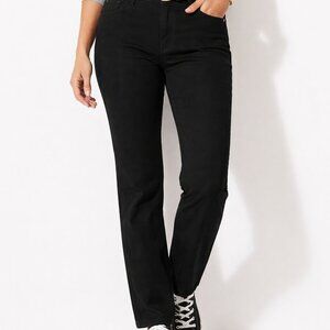 Chaps Black Straight Leg Jeans 5-Pocket Mid Rise | Est. Size 12